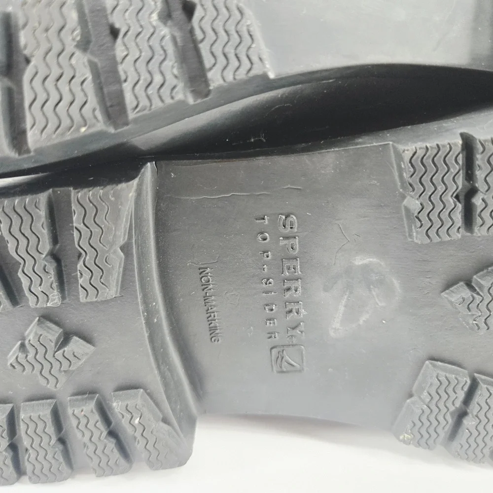 Sperry Top-Sider Pelican III Quilted Black Tall Rain Boots Women's Size 10‎